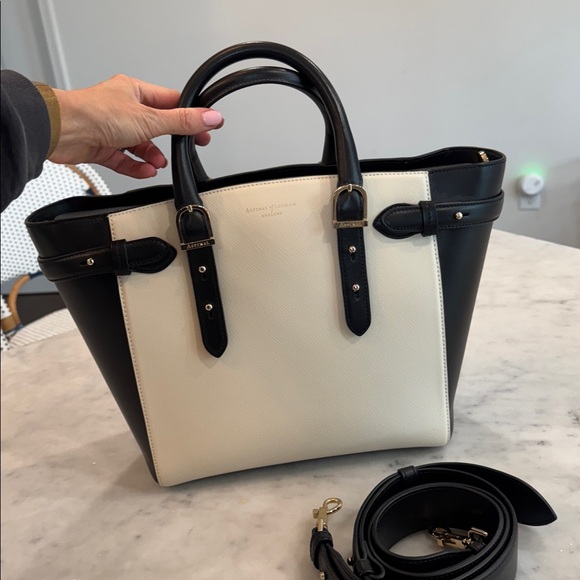 NWOT Aspinal of London Marylebone medium tote bag with optional strap - Picture 8 of 8